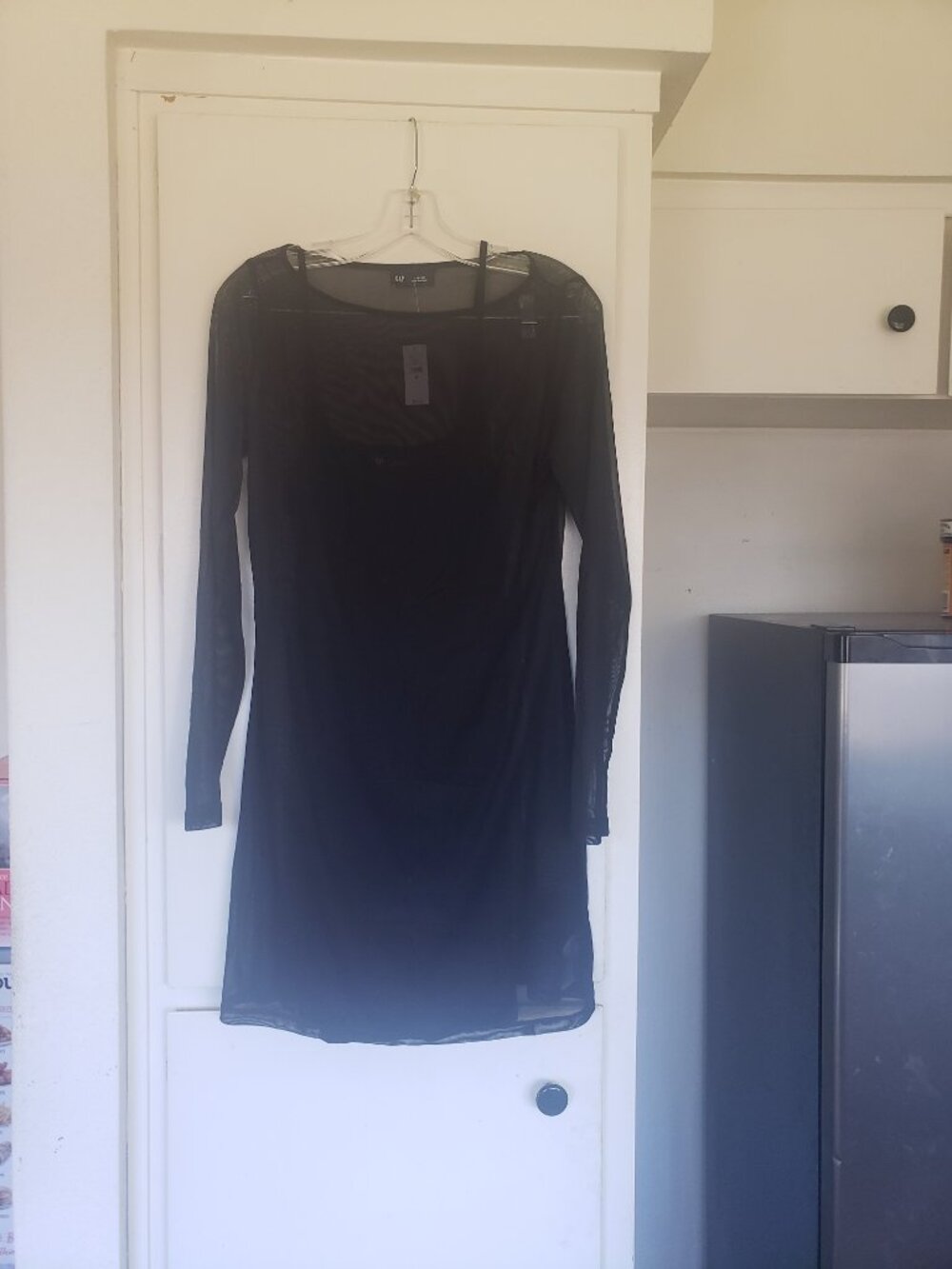 GAP Mesh Black Dress with built in black tank Dress Size Medium